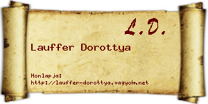 Lauffer Dorottya névjegykártya